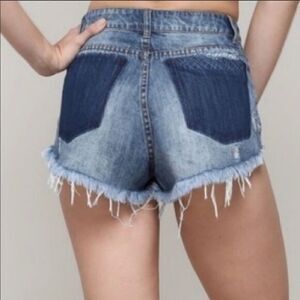 Distressed Denim Shorts